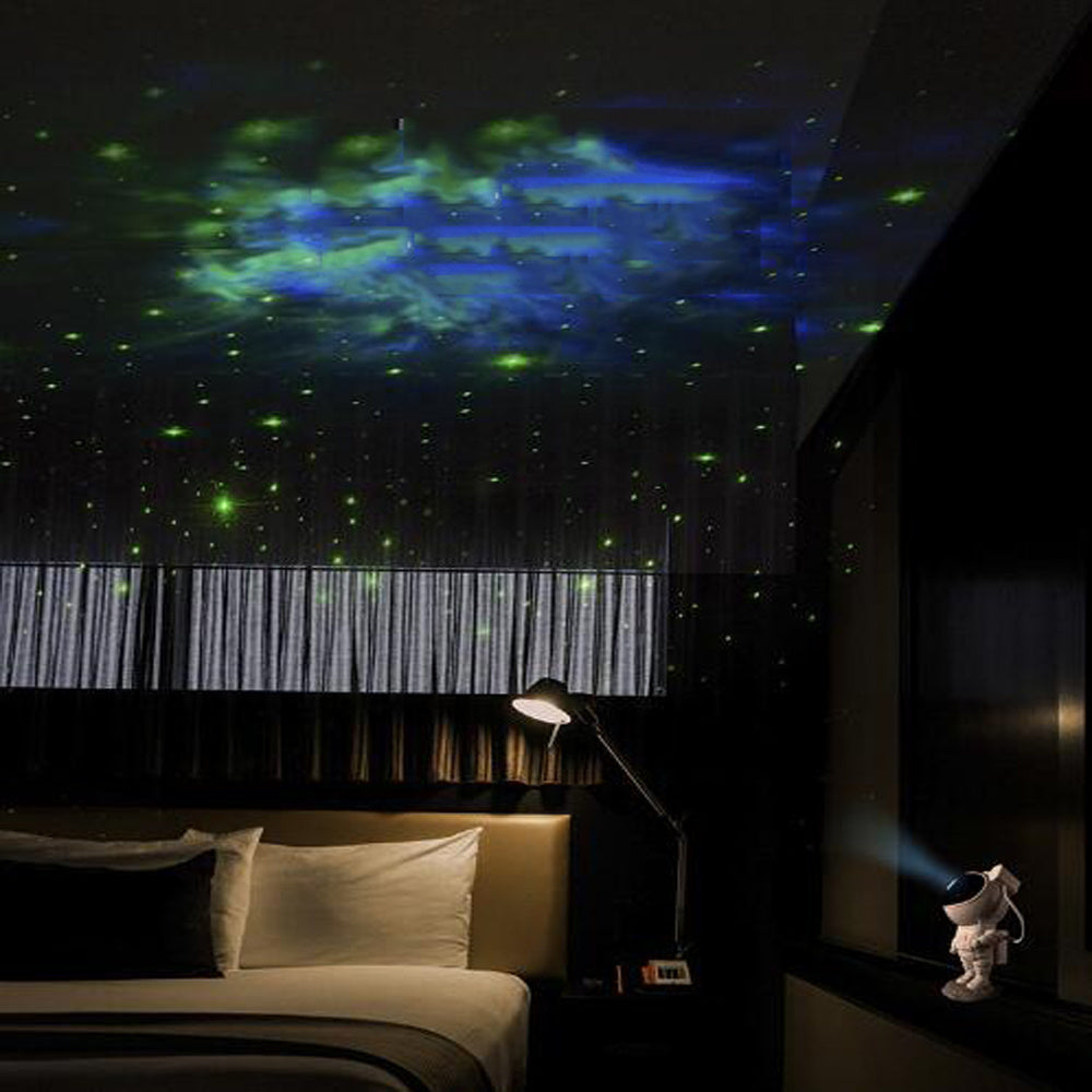 Astronaut-Themed Galaxy Projector Nightlight for Bedroom