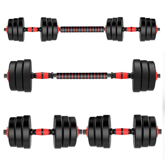 Adjustable Rubber-Coated Cement Dumbbells for Home Fitness