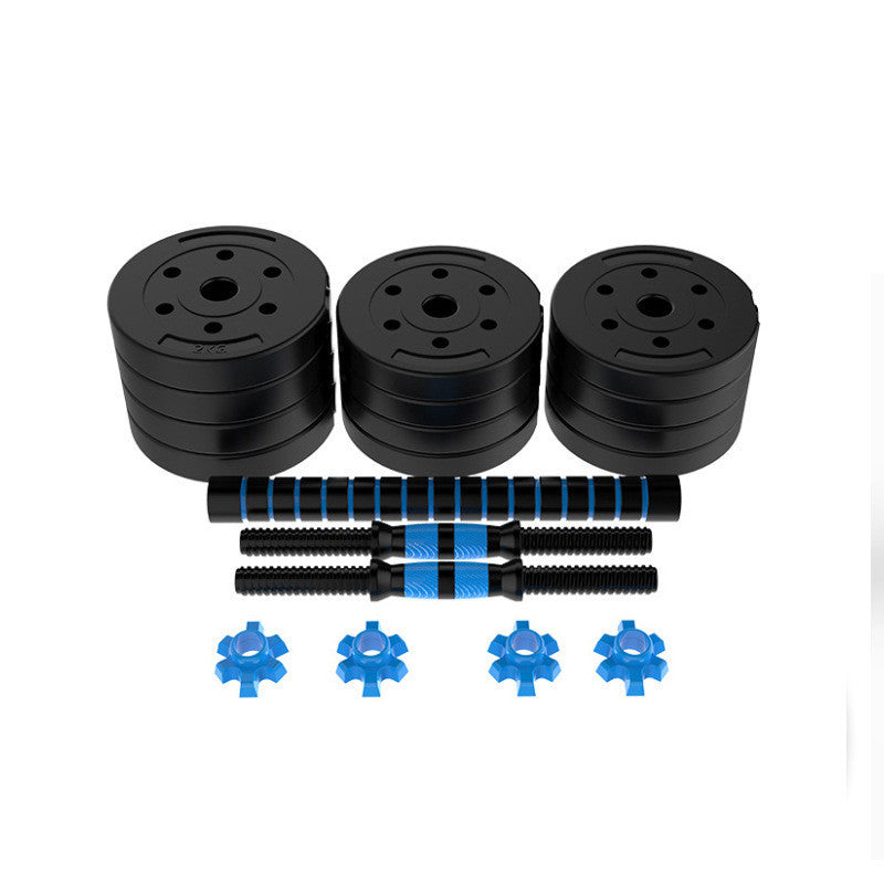 Adjustable Rubber-Coated Cement Dumbbells for Home Fitness