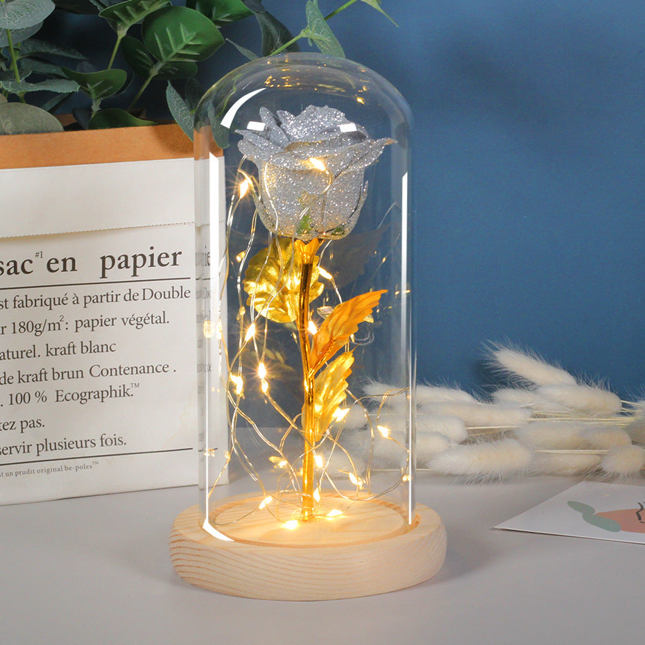 Eternal Rose LED Light in Glass Cover – Perfect Valentine’s Day or Mother’s Day Gift