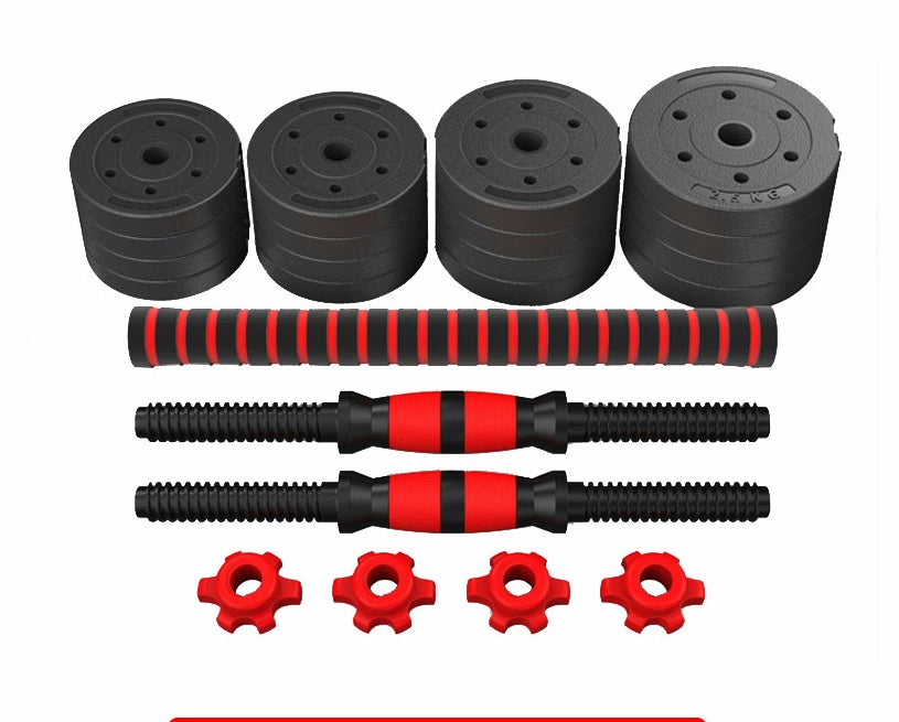 Adjustable Rubber-Coated Cement Dumbbells for Home Fitness