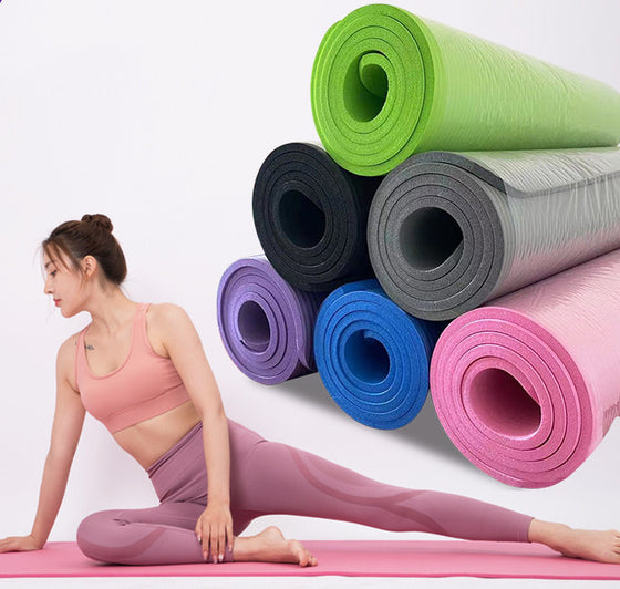 Wide & Thick NBR Yoga Mat for Dance and Fitness Exercises