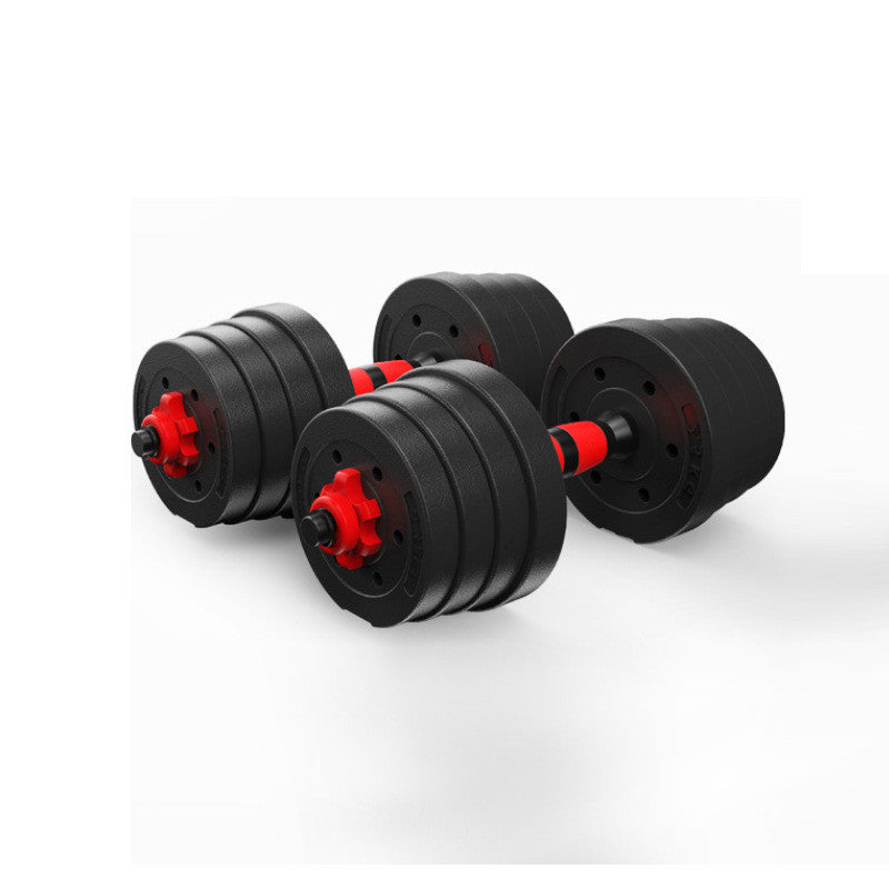 Adjustable Rubber-Coated Cement Dumbbells for Home Fitness