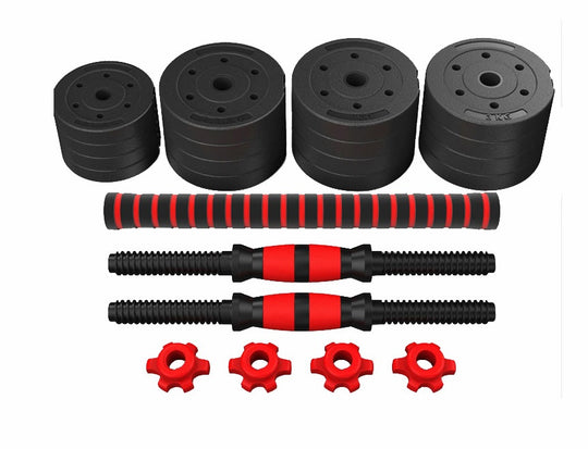 Adjustable Rubber-Coated Cement Dumbbells for Home Fitness